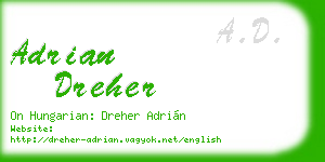 adrian dreher business card